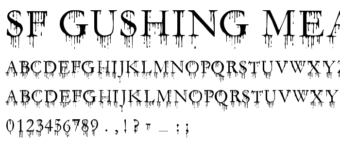 SF Gushing Meadow SC font